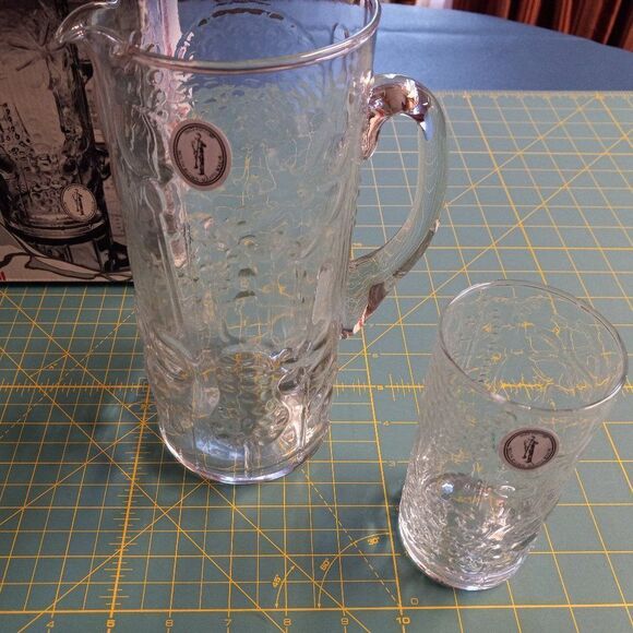 Box set Crystal pitcher and 6 glasses - Picture 1 of 4